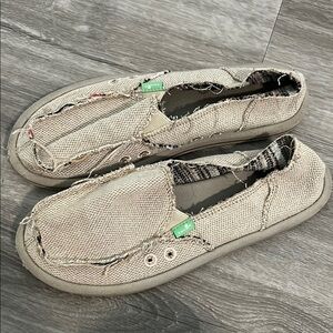 Sanuk Beige Slip-On Shoes